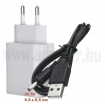 ACDC0510U_W 1xUSB 5V 2,1 A adapter/tlt <br>USB 2.0 Type A - DC 5,5 x 2,5 mm kbellel