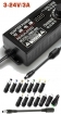 ACDC324-3CSS  <b>3-24V/3A/72 W</b><br>szablyozhat kimeneti feszltsg <br>adapter feszltsgmrvel, <br>csatlakozsorral, polaritsfordtval
