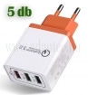 U2QC1   2 USB + 1 QC 3.0 gyorstlt<br><b>5 db-os szupercsomag - megtakarts: 2000 Ft</b>