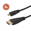 mikro HDMI - HDMI kbel, 3 m