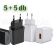ACDC0510U 1xUSB 5V 2,1 A adapter/töltő<br><b> 5 + 5 db-os csomag</b>