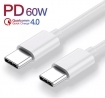 USB Type C  - USB Type C kábel <br> 60W nagysebességű töltőkábel, 1 m