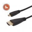 mikro HDMI - HDMI kábel, 3 m