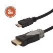 mini HDMI - HDMI kábel, 3 m