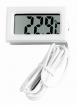 HTPM-10W miniatűr, bepattintható<BR> digitális hőmérő külső érzékelővel - fehér