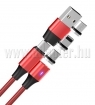 DKSM-23 USB-C/USB  - USB-C/Lightning/mikro USB<br>4 in 1 nagysebességű, mágneses adat/töltő kábel